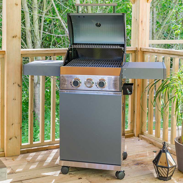 Grillstream Classic 2 Burner Hybrid Barbecue with Side Burner - Matt Grey image 2