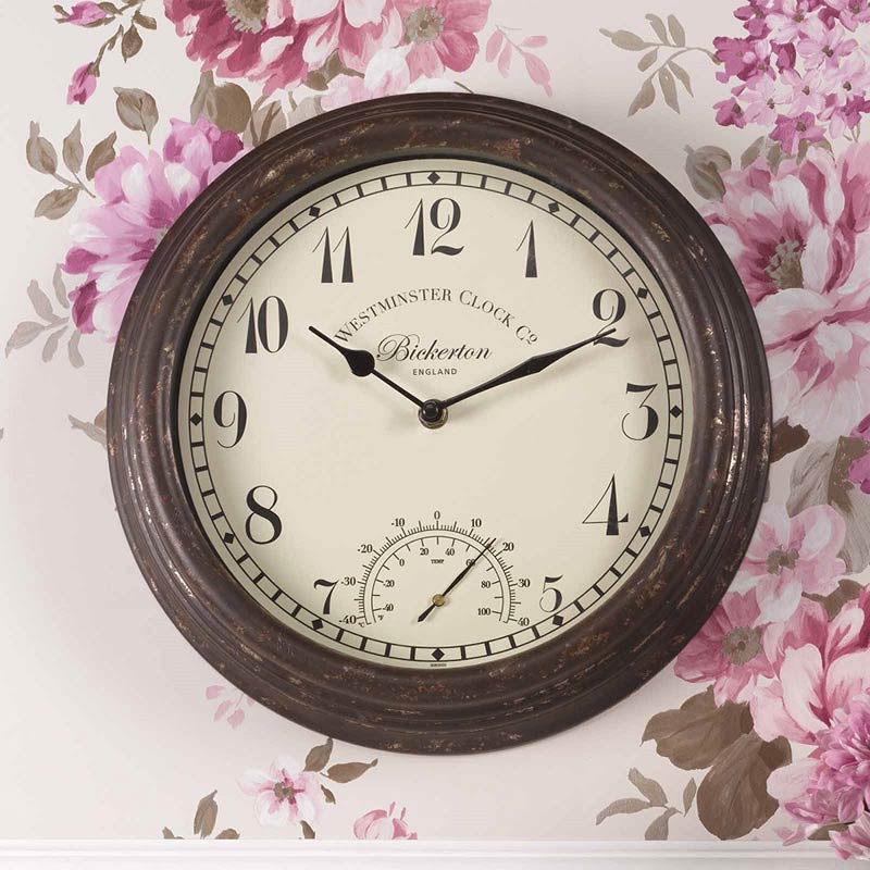 Bickerton Wall Clock and Thermometer image 0