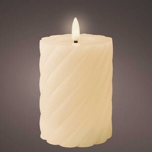 Lumineo Cream Wax LED Twisted Candle image 4