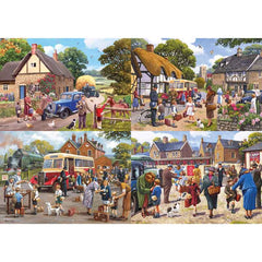 Gibsons The Evacuees 4 x 500 Piece Jigsaw Puzzles image 0