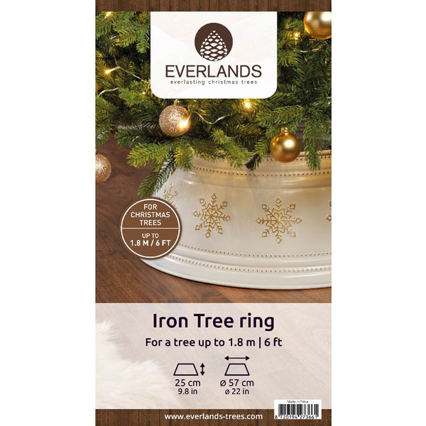 Everlands White Iron Tree Ring with Snowflakes image 3