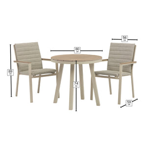 Bramblecrest Zurich 2 Seat Bistro Set in Mocha image 6