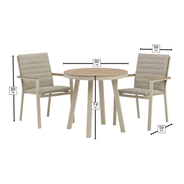 Bramblecrest Zurich 2 Seat Bistro Set in Mocha image 6