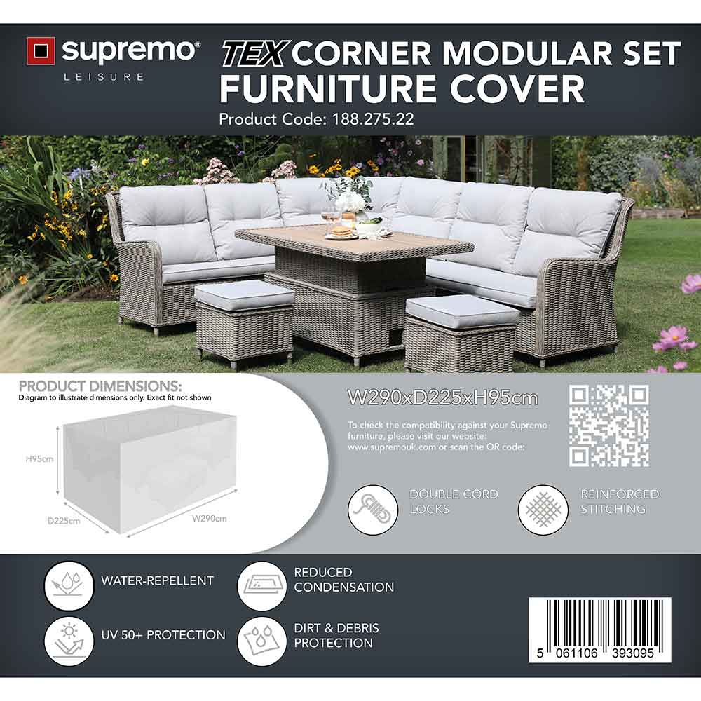 Supremo TEX Corner Modular Sofa Set Furniture Cover (290 x 225cm) image 0