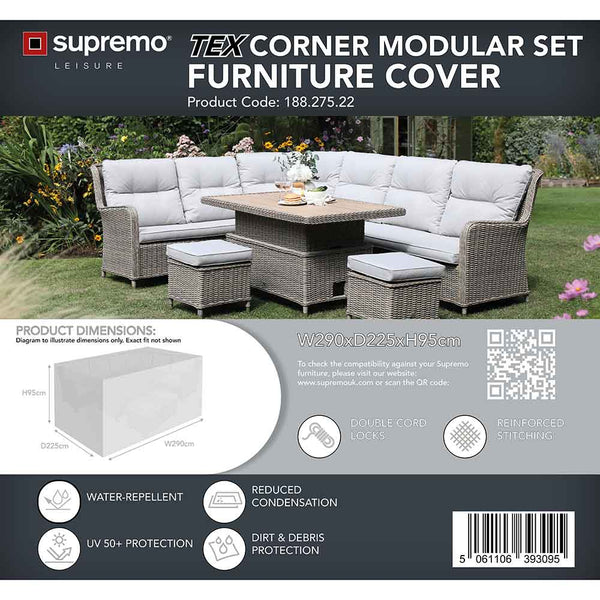 Supremo TEX Corner Modular Sofa Set Furniture Cover (290 x 225cm) image 1