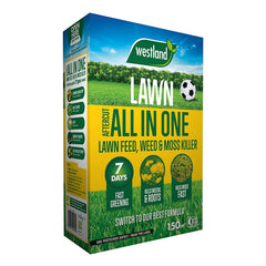Westland Aftercut All in One Lawn Feed, Weed & Moss Killer (150m2) image 0