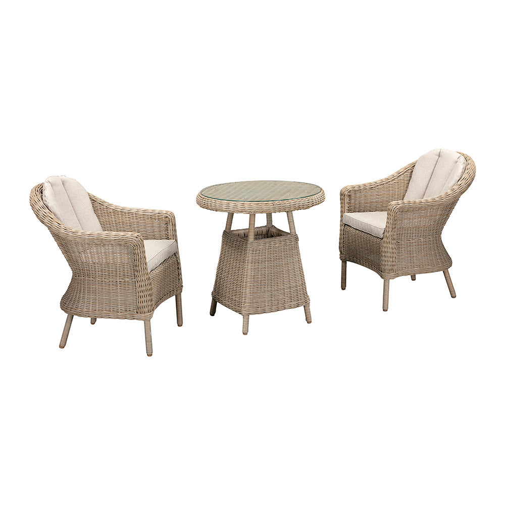 Orchard Life Bramley Round Rattan Bistro Set image 0