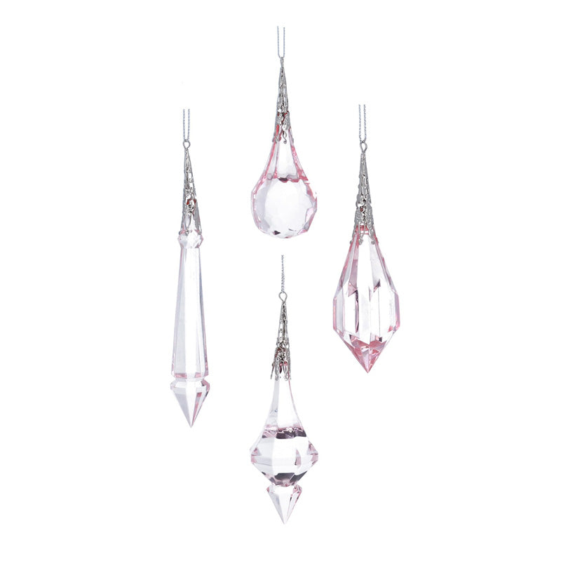 Gisela Graham Pink Acrylic Crystal Drop (Assorted Designs) image 0