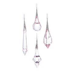 Gisela Graham Pink Acrylic Crystal Drop (Assorted Designs) image 0