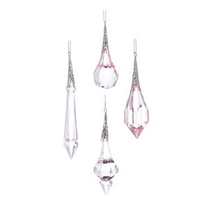 Gisela Graham Pink Acrylic Crystal Drop (Assorted Designs) image 0
