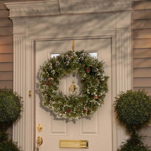 National Tree Glittery Bristle Christmas Wreath with Cones image 1