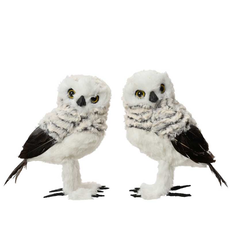 Decoris Standing Grey Owl (Assorted Designs) image 0