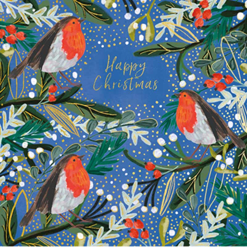 Ling Charity Christmas Cards - Trio Of Robins (Pack of 6) image 0