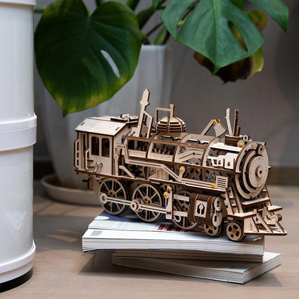Robotime Mechanical Gear Locomotive 3D Wooden Puzzle image 5