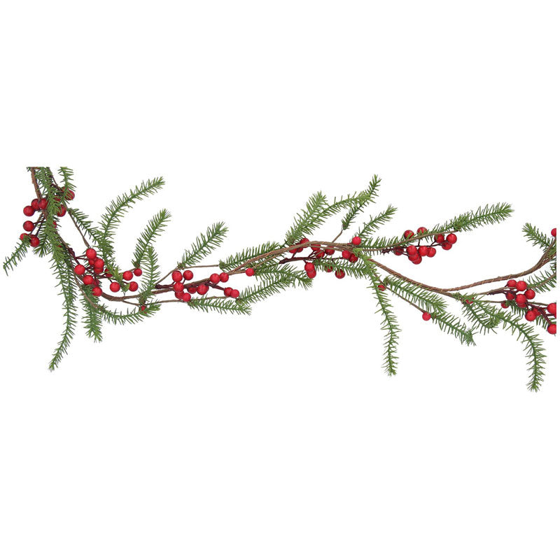 Gisela Graham Fine Fir &amp; Red Berry Garland image 0