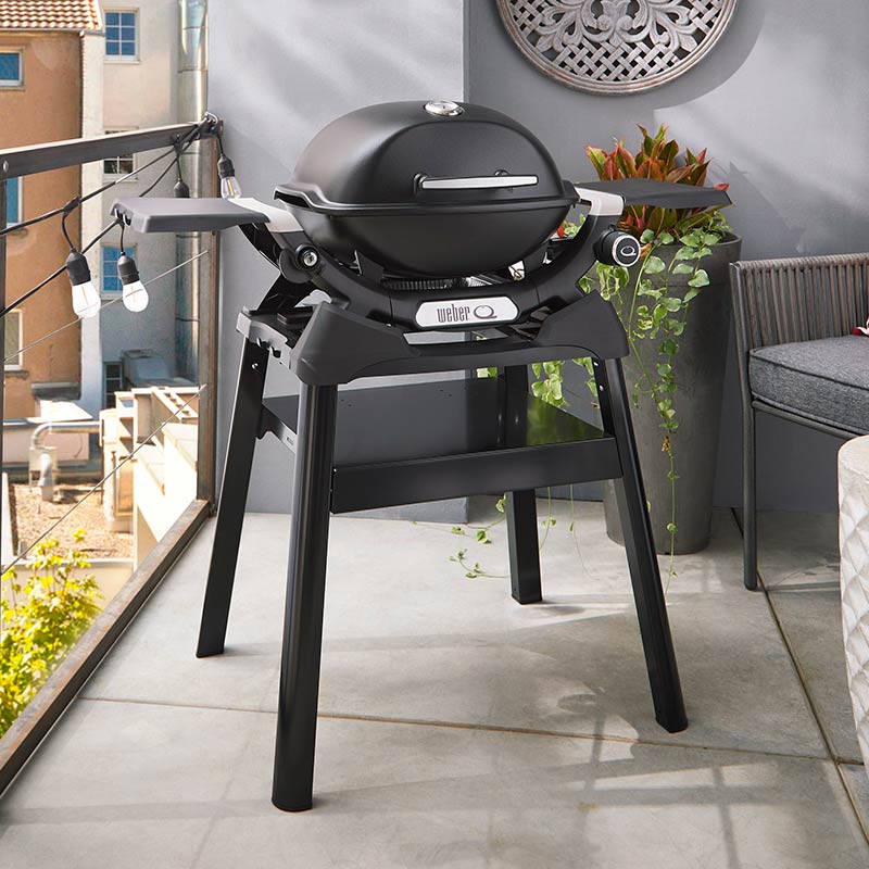 Weber Q 1200N Gas Barbecue with Side Tables & Compact Stand image 0