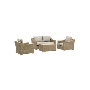 Bramblecrest Fairford 2-Seat Sofa Lounge Set in Walnut Rattan image 4