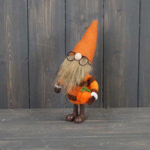 Satchville Autumn Wool Gonk with Pumpkin image 1