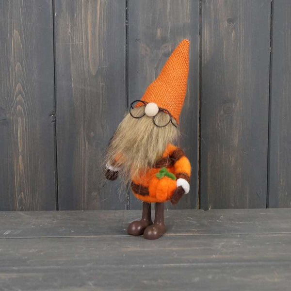 Satchville Autumn Wool Gonk with Pumpkin image 1