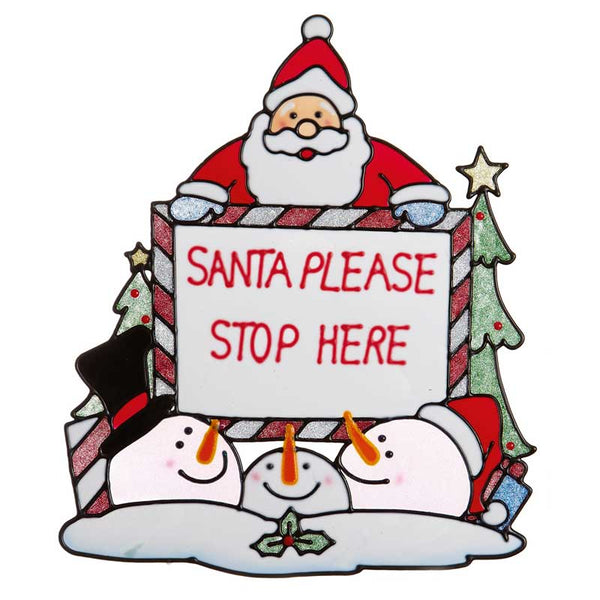 Premier Santa Stop Here Window Sticker (Assorted Designs) image 1