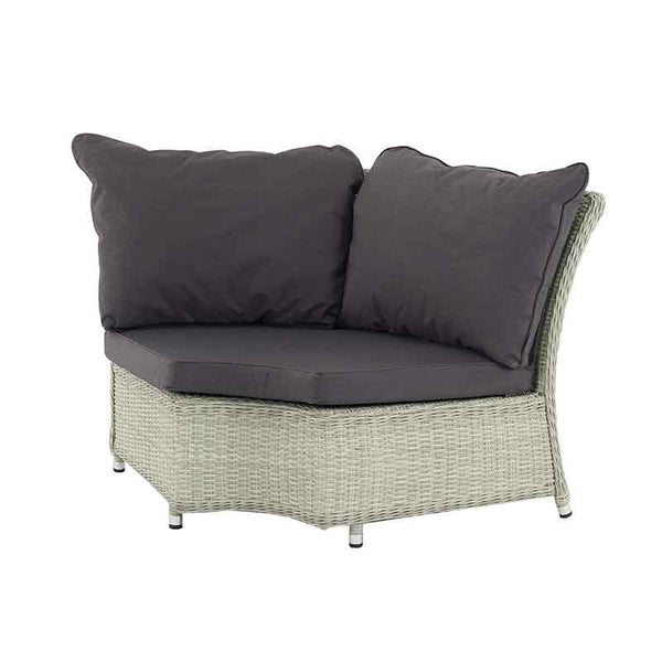 Bramblecrest Monterey Curved Corner Sofa Set in Dove Grey with Square Dual Height Table &amp; 2 Benches image 4