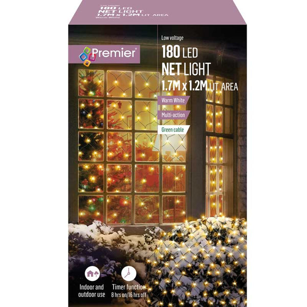 Premier 180 Multi-Action LED Net Lights - Warm White image 1