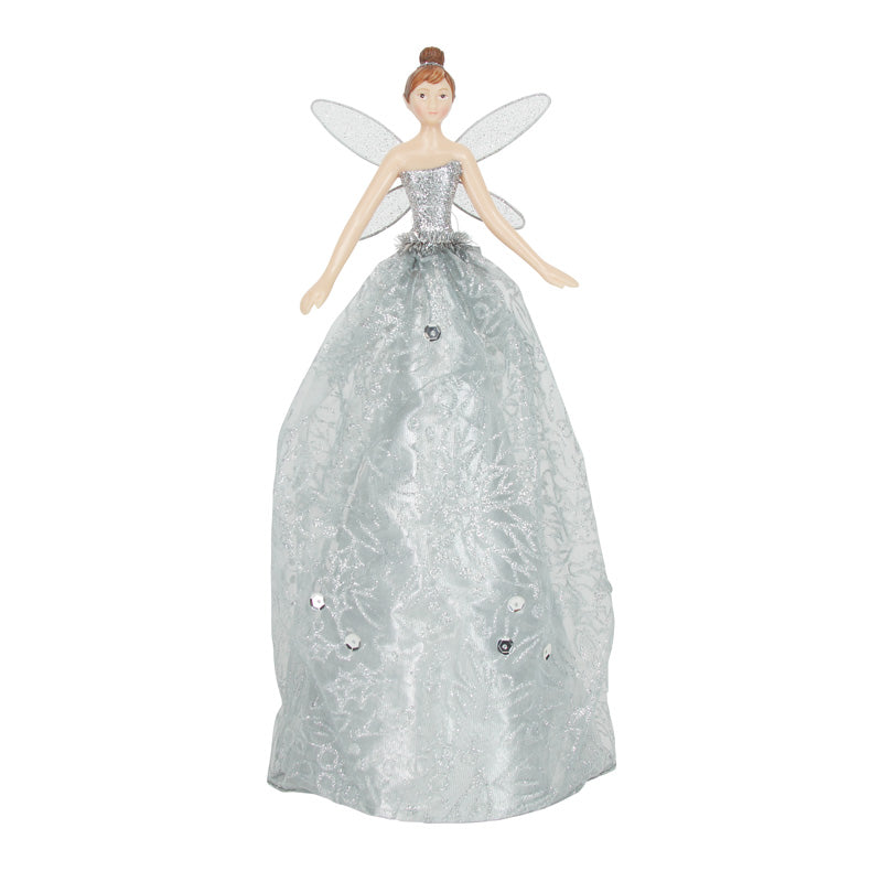 Gisela Graham Silver Tree Top Fairy image 0