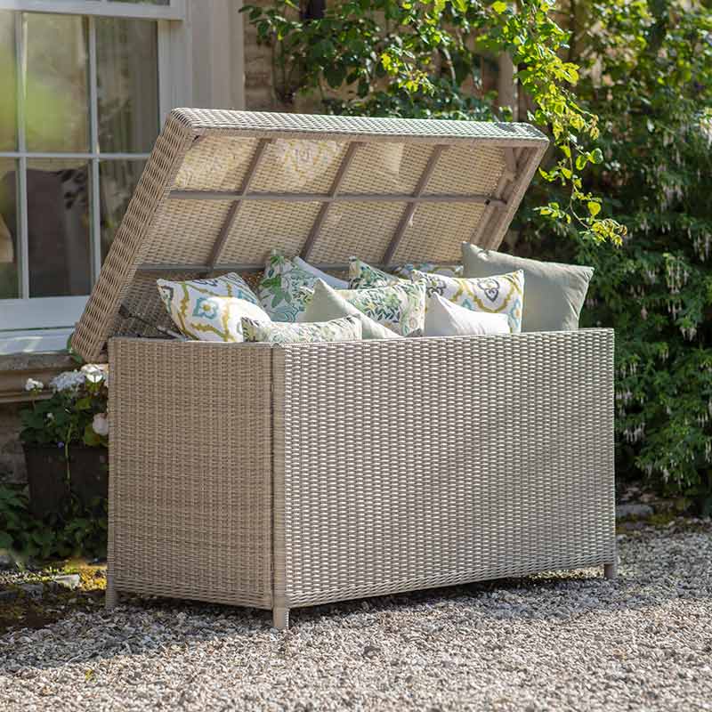 Bramblecrest Chedworth Sandstone Cushion Storage Box with Liner -Standard image 0