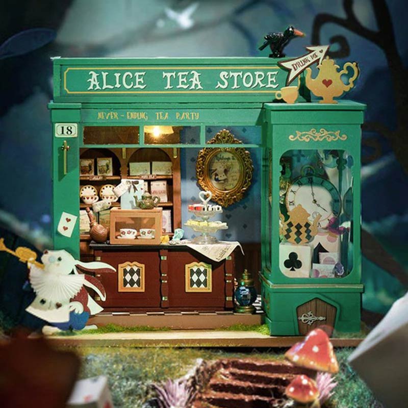 Robotime 'Alice's Tea Store' DIY Miniature House image 0