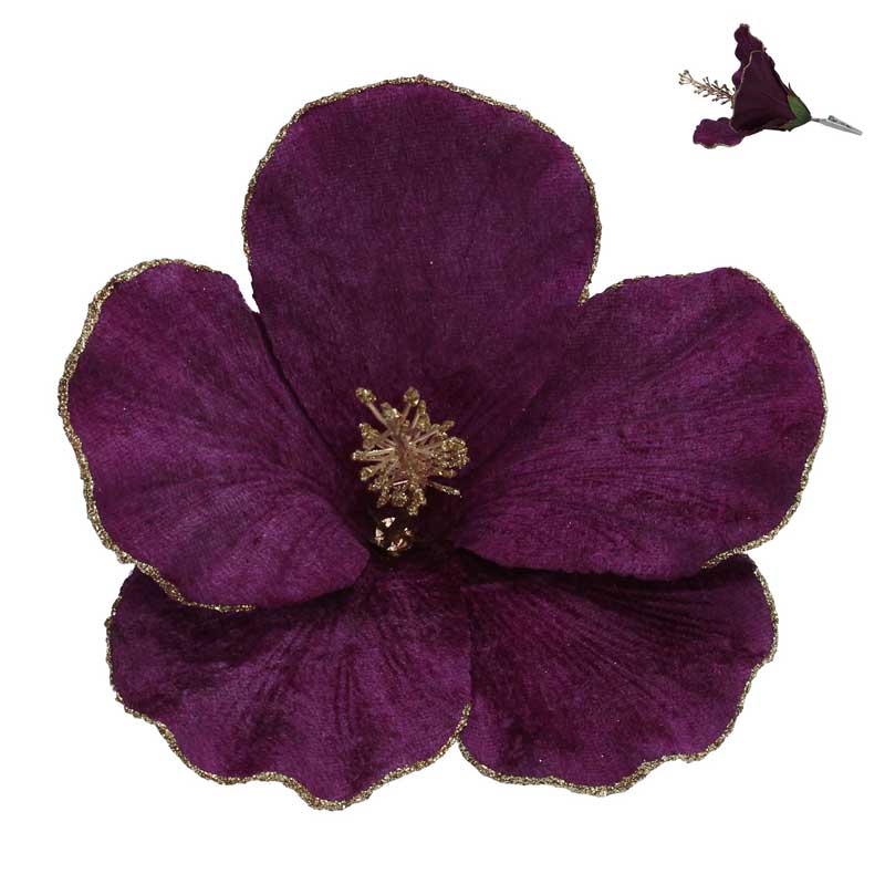 Gisela Graham Purple Lotus Flower Clip image 0