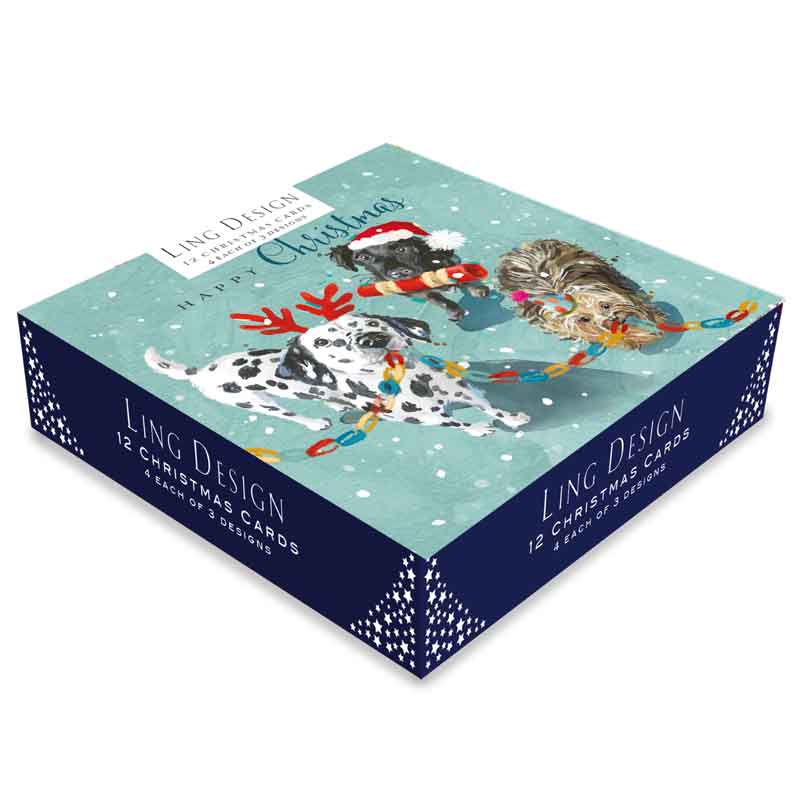Ling Design Large Deluxe Cards - Christmas Fun (Pack of 12) image 0