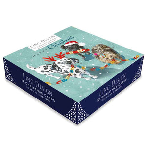 Ling Design Large Deluxe Cards - Christmas Fun (Pack of 12) image 0