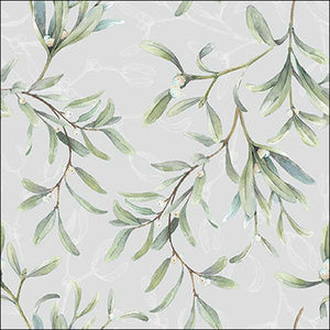 Ambiente Paper Napkins - Grey Mistletoe All Over (Pack of 20) image 0