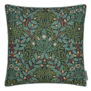 Morris & Co Multi Acorn Piped Outdoor Cushion, 45 x 45cm - Thyme / Forest image 0