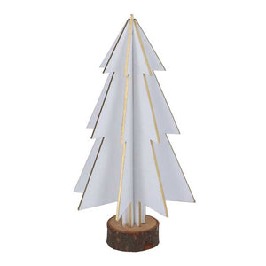 Gisela Graham White Wood 3D Tree image 0