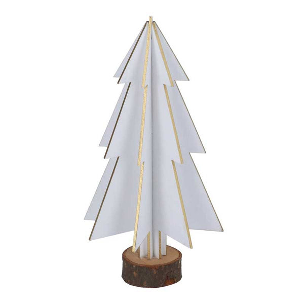 Gisela Graham White Wood 3D Tree image 0