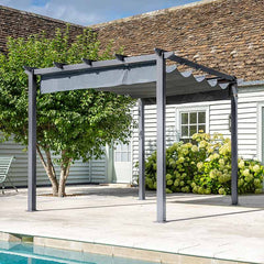 Hartman Monza Grey Square Pergola with Grey Canopy (3m x 3m) image 0
