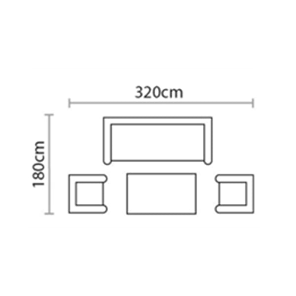 Supremo Tivoli 4-Seat Garden Lounge Set with Rectangular Coffee Table image 5