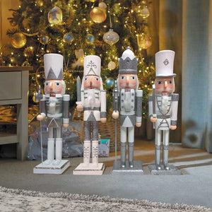 Three Kings Silver &amp; White Nutcracker (Assorted Designs) image 0