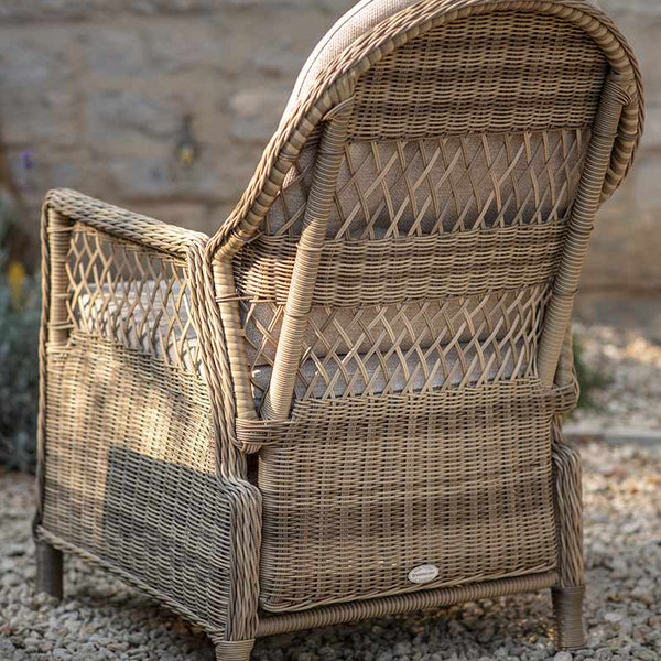 Bramblecrest RHS Rosemoor Rattan Recliner Set with 2 Footstools &amp; High Coffee Table image 2