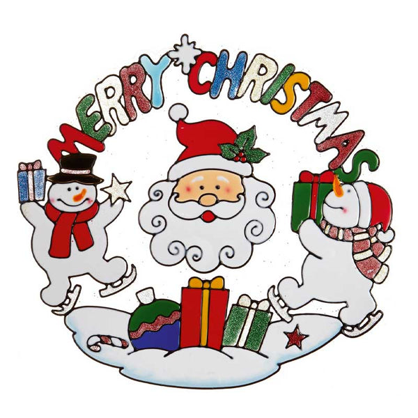Premier Merry Christmas Wreath Window Sticker (Assorted Designs) image 2