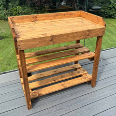 Charles Taylor Davenport Deluxe Wooden BBQ &amp; Outdoor Utility Table - Large (Requires Assembly) image 0