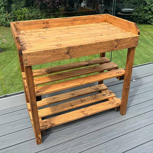 Charles Taylor Davenport Deluxe Wooden BBQ &amp; Outdoor Utility Table - Large (Requires Assembly) image 0
