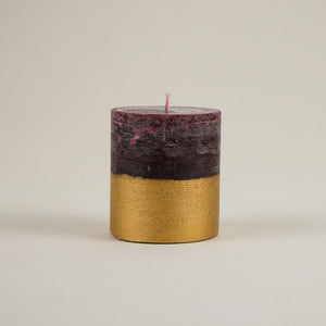 St Eval Figgy Pudding Gold Half Dipped Candle image 1