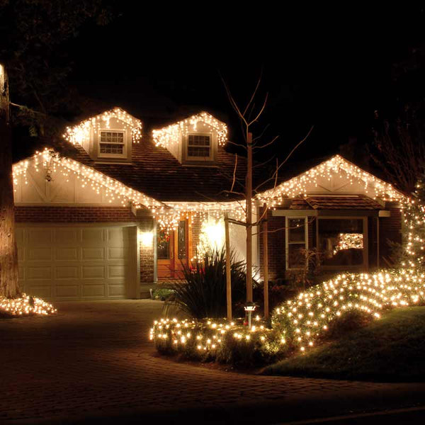 Festive Snowing Icicle Lights image