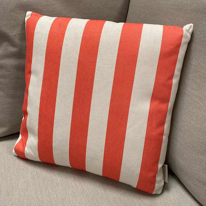 Bramblecrest Square Scatter Cushion, 45 x 45cm â€“ Burnt Orange Stripe image 0