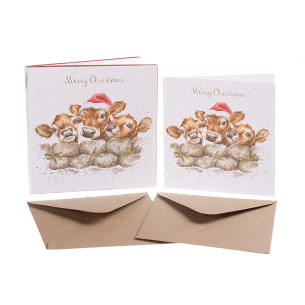 Wrendale Designs Boxed Cards - Christmas Calves (Pack of 8) image 0