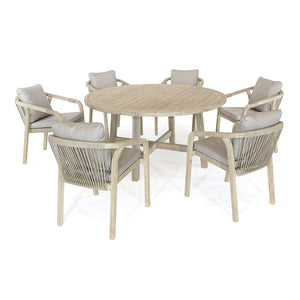 Kettler Cora 6 Seat Wooden Dining Set with Round Table image 5