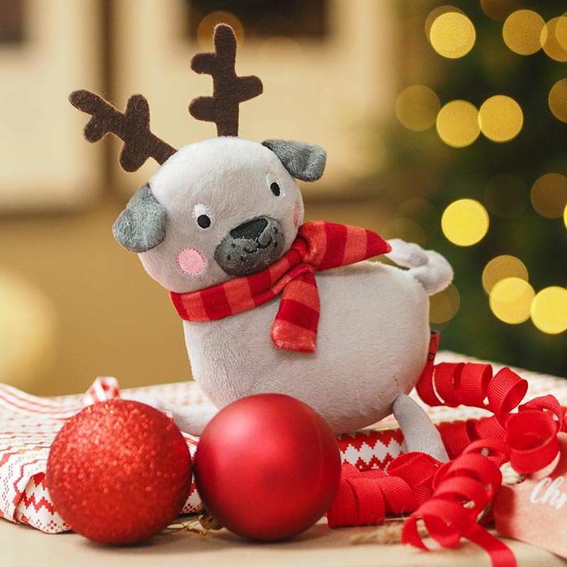 Zoon Festive Percy Pug PlayPal Plush image 0