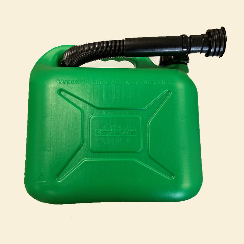 Plastic Fuel Can with Grip Cap and Pouring Spout - Green 5 Litre image 0